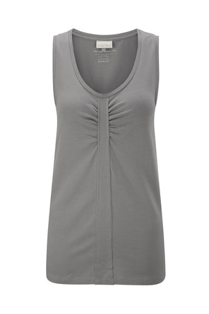 Organic Cotton Yoga Vest Cool Grey